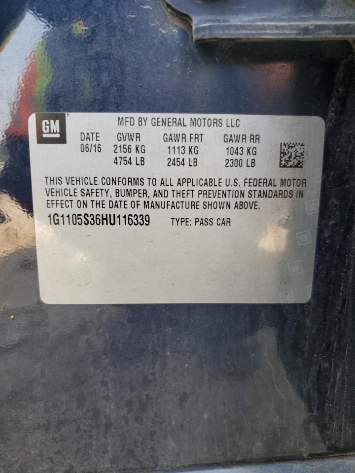 1G1105S36HU116339 CHEVROLET IMPALA 2017