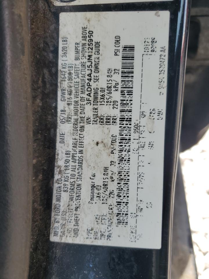 2018 Ford Fiesta S VIN: 3FADP4AJ5JM125950 Lot: 61753035