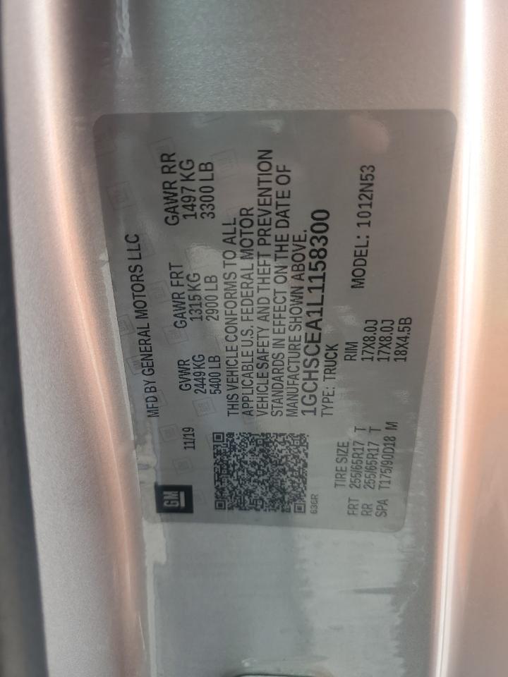 1GCHSCEA1L1158300 CHEVROLET COLORADO 2020
