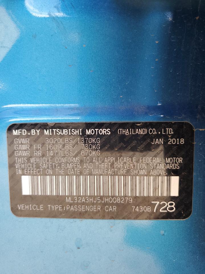 2018 Mitsubishi Mirage Es VIN: ML32A3HJ5JH008279 Lot: 62351055