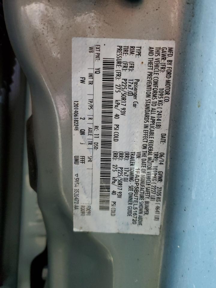 2014 Ford C-Max Sel VIN: 1FADP5BU7EL516720 Lot: 59387485