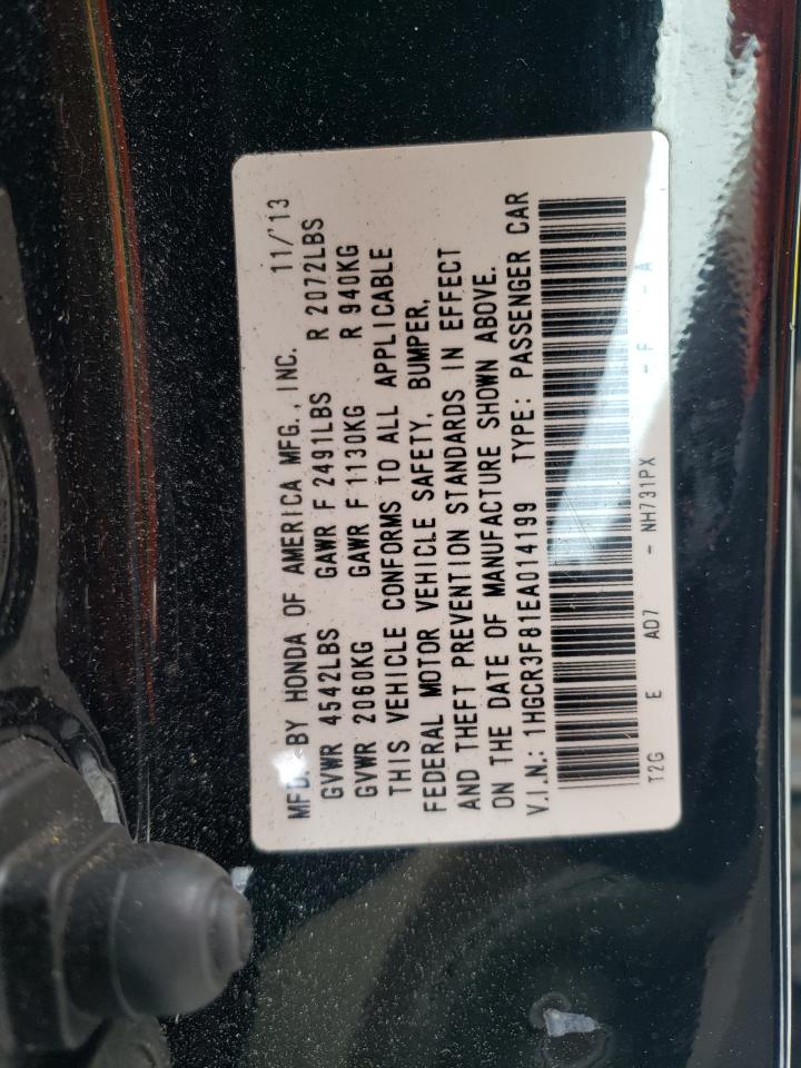 HONDA ACCORD 2014 VIN 1HGCR3F81EA014199 zdjęcie 12
