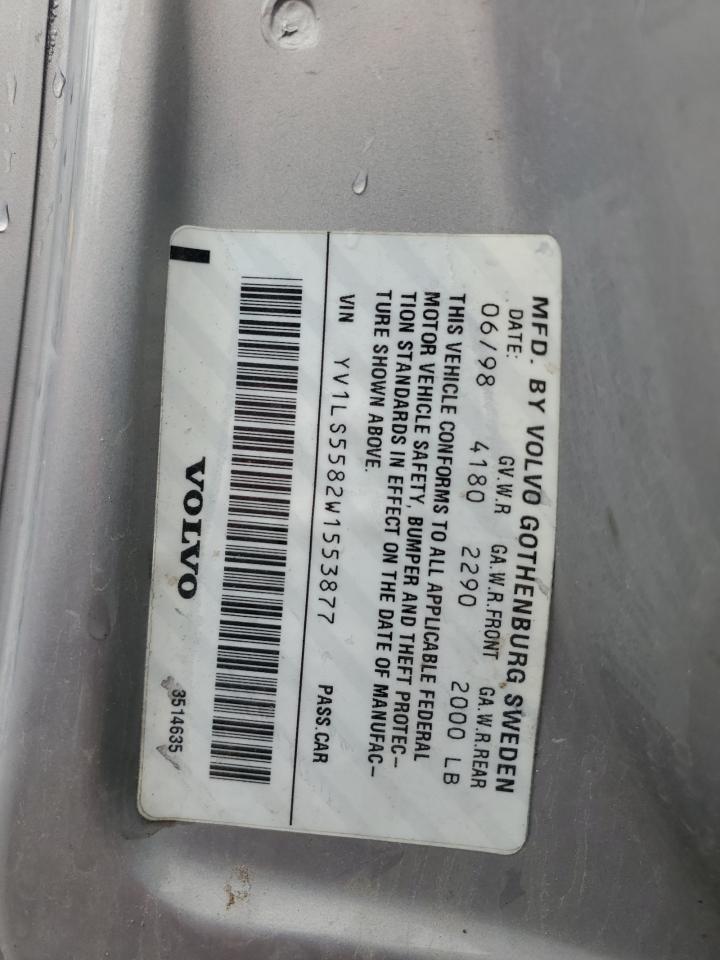 1998 Volvo S70 VIN: YV1LS5582W1553877 Lot: 60482155
