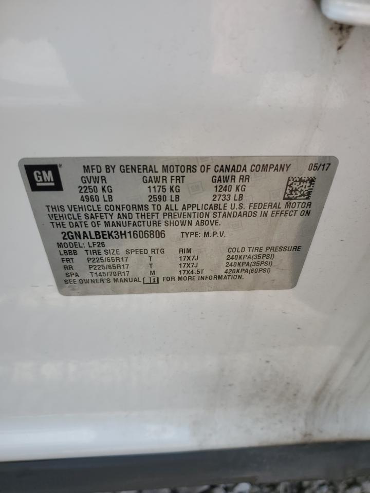 2GNALBEK3H1606806 CHEVROLET EQUINOX 2017