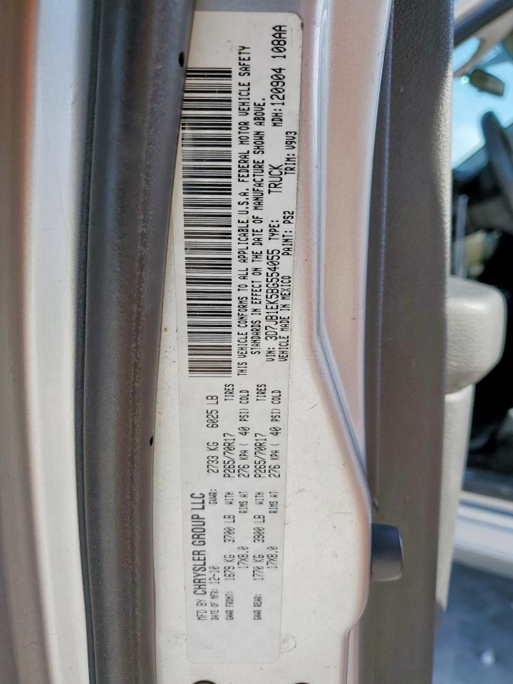 2011 Dodge Ram 1500 VIN: 3D7JB1EK5BG554055 Lot: 62883075