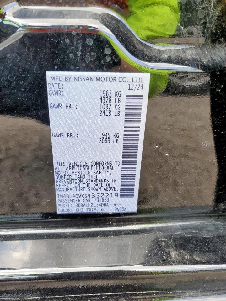 1N4BL4DVXSN352219 NISSAN ALTIMA 2025