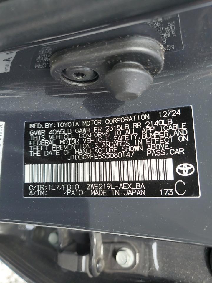 JTDBCMFE5S3080147 TOYOTA COROLLA 2025