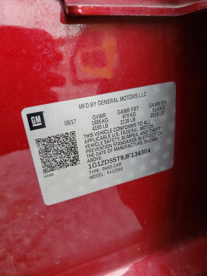 1G1ZD5ST9JF134304 CHEVROLET MALIBU 2018