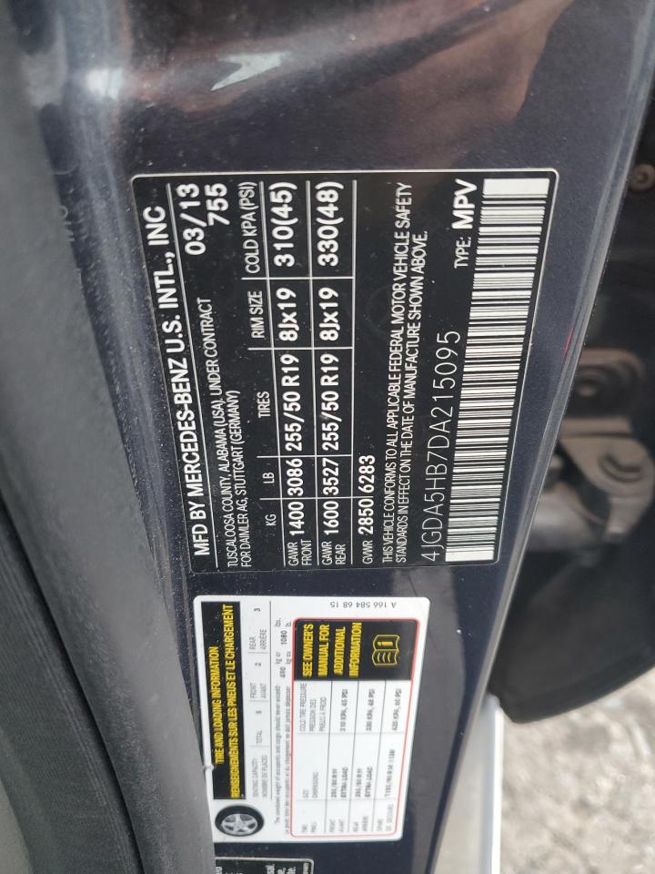 4JGDA5HB7DA215095 2013 Mercedes-Benz Ml 350 4Matic