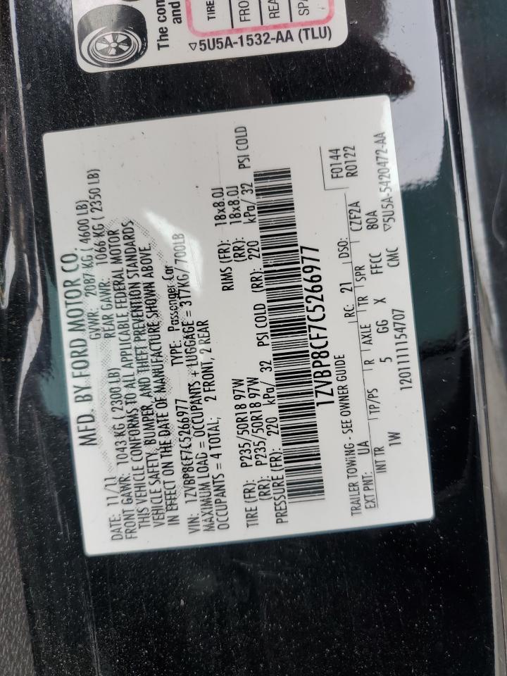 2012 Ford Mustang Gt VIN: 1ZVBP8CF7C5266977 Lot: 59755485