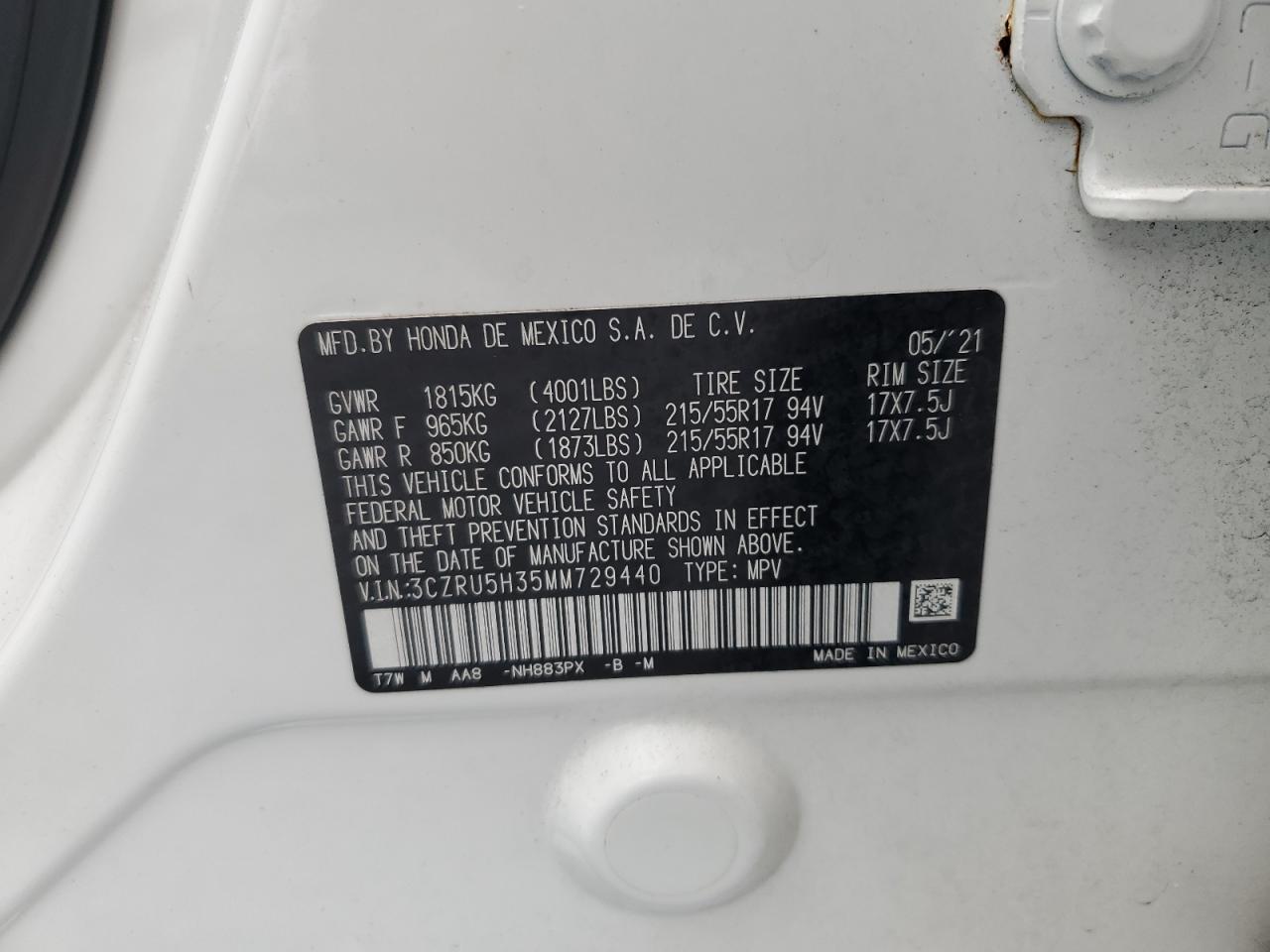 3CZRU5H35MM729440 HONDA HR-V 2021