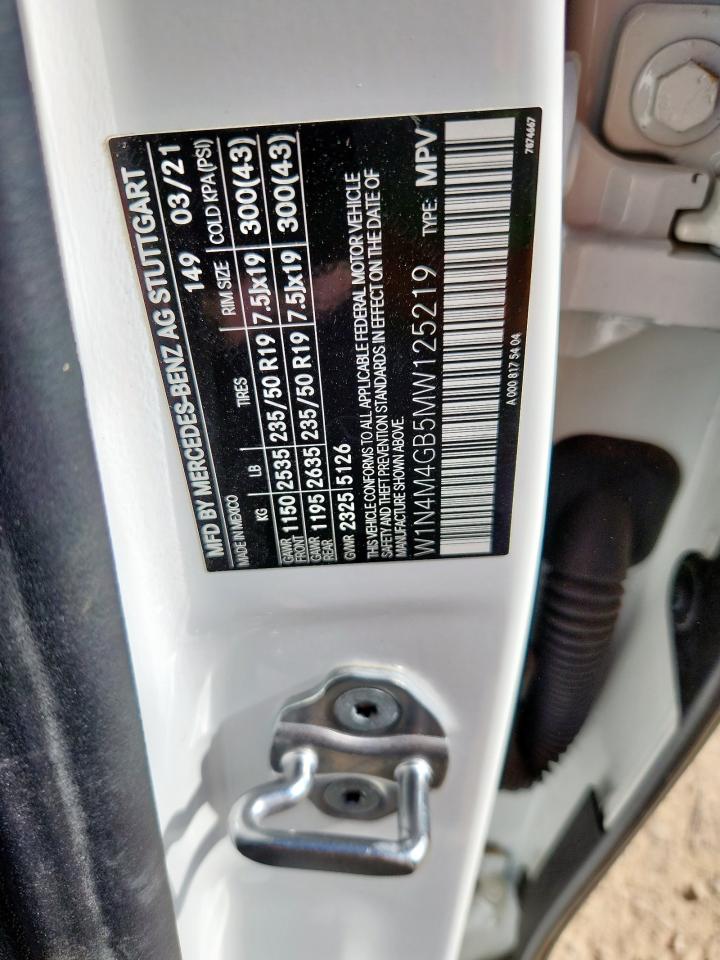 2021 Mercedes-Benz Glb 250 VIN: W1N4M4GB5MW125219 Lot: 60655385