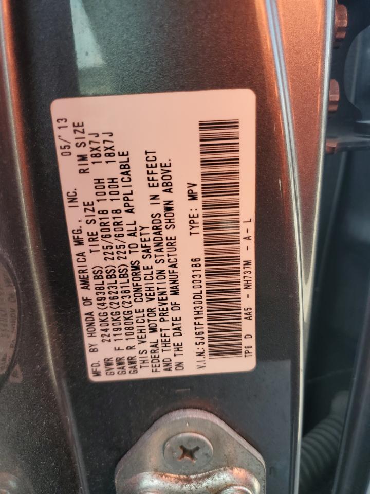 2013 Honda Crosstour Ex VIN: 5J6TF1H30DL003186 Lot: 62897435
