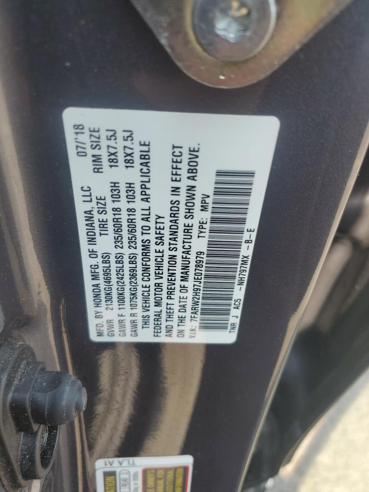 HONDA CRV 2018 VIN 7FARW2H97JE078979 zdjęcie 13