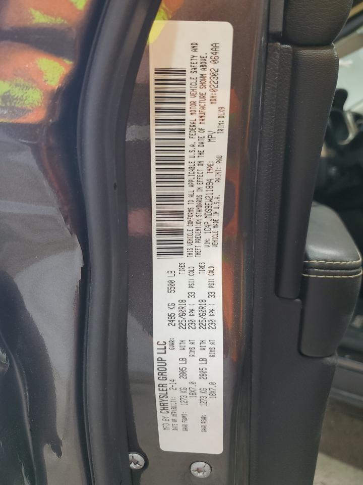 2014 Jeep Cherokee Limited VIN: 1C4PJMDS9EW211894 Lot: 61919225