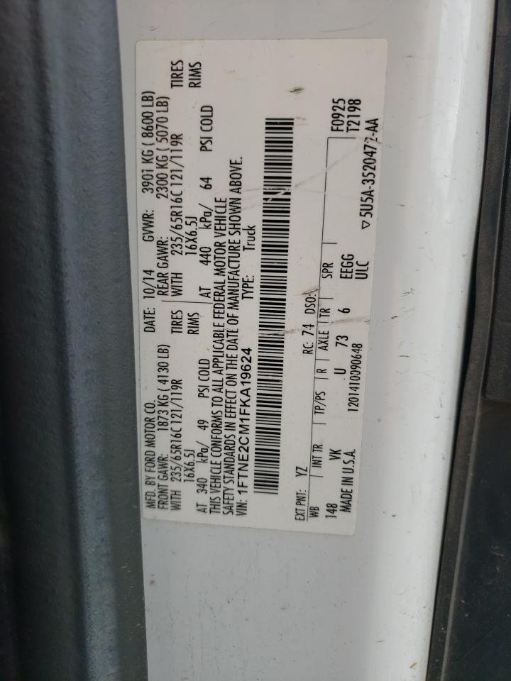 FORD TRANSIT 2015 VIN 1FTNE2CM1FKA19624 photo 13