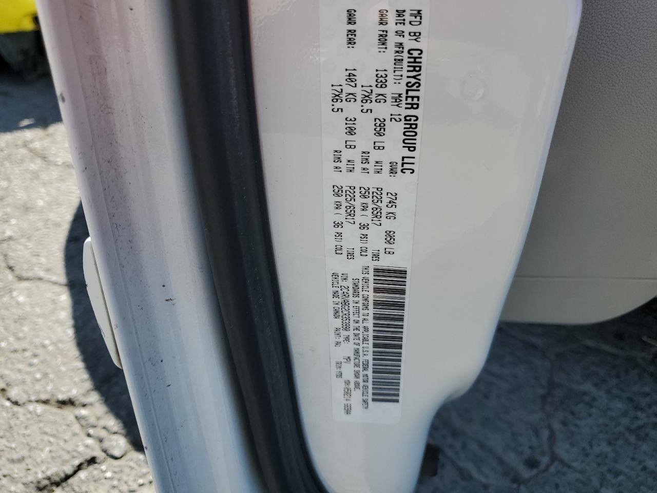 2012 Volkswagen Routan Se VIN: 2C4RVABG2CR353990 Lot: 63118645