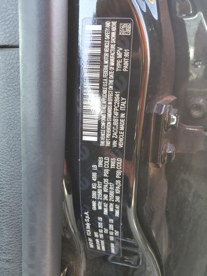 2015 Jeep Renegade Latitude VIN: ZACCJBBT4FPC28941 Lot: 61989835