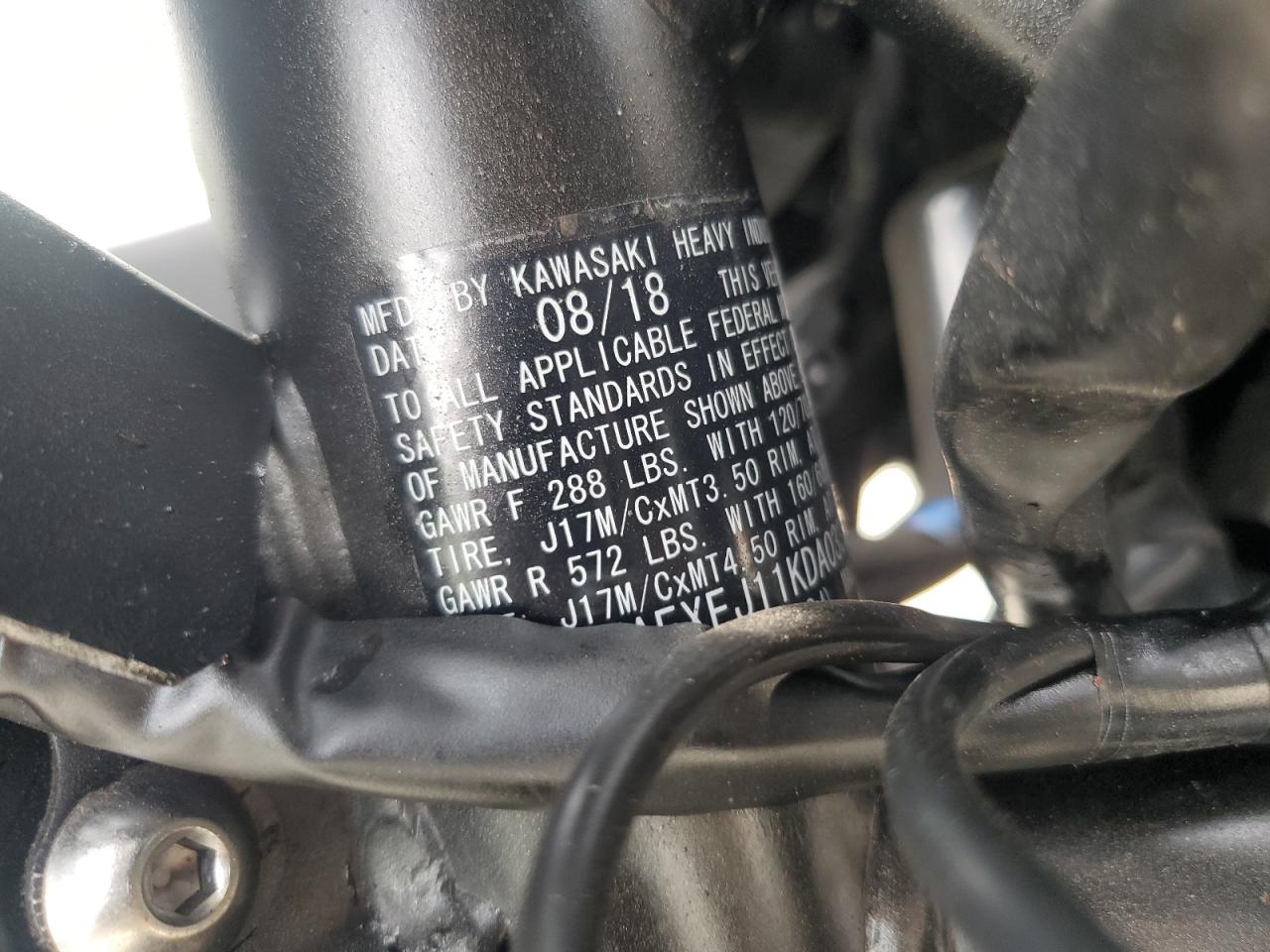 2019 Kawasaki Ex650 J VIN: JKAEXEJ11KDA03388 Lot: 63064565