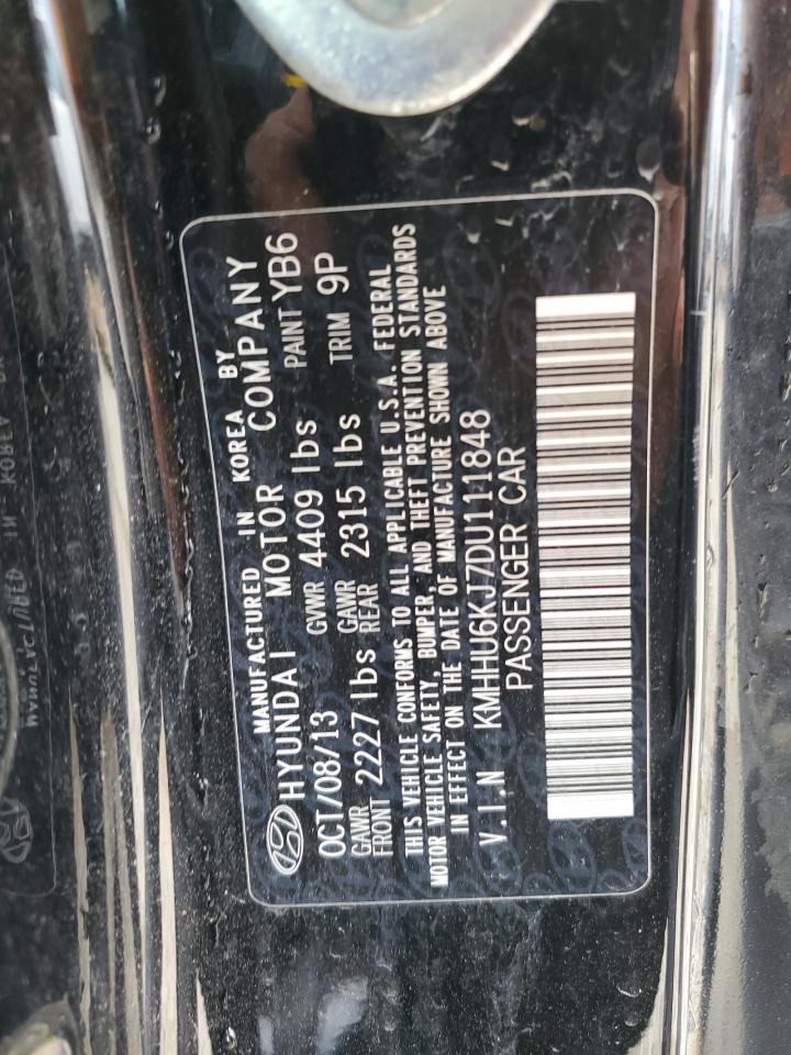 2013 Hyundai Genesis Coupe 3.8L VIN: KMHHU6KJ7DU111848 Lot: 62595455