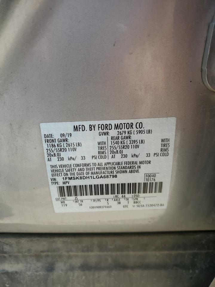 1FMSK8DH1LGA68798 FORD EXPLORER 2020