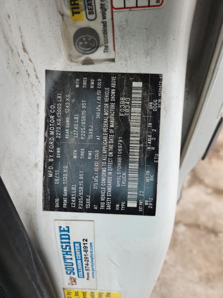 2011 Ford Transit Connect Xlt VIN: NM0LS7DN9BT069791 Lot: 59962725