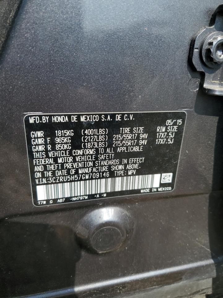 2016 Honda Hr-V Ex VIN: 3CZRU5H57GM709146 Lot: 58845115