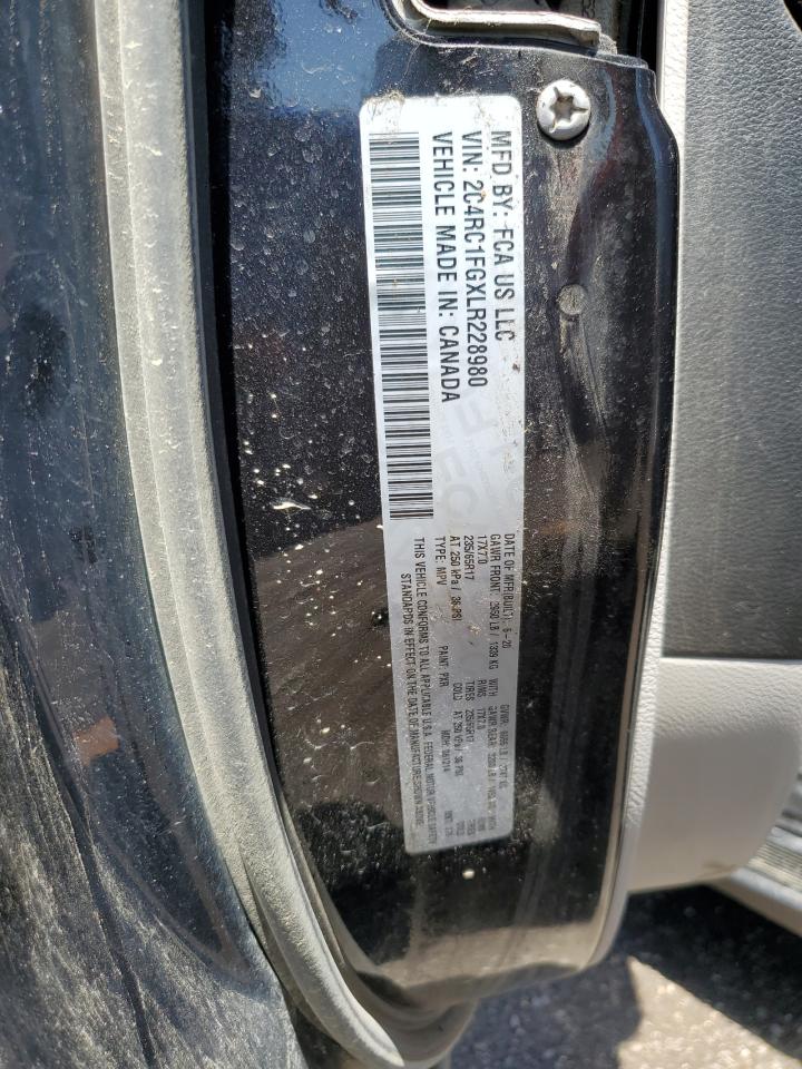 2020 Chrysler Pacifica Touring VIN: 2C4RC1FGXLR228980 Lot: 62101365