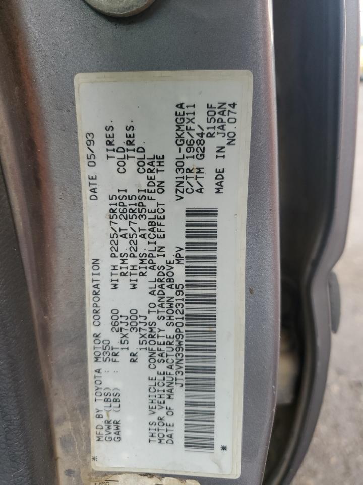1993 Toyota 4Runner Vn39 Sr5 VIN: JT3VN39W9P0123195 Lot: 62072665
