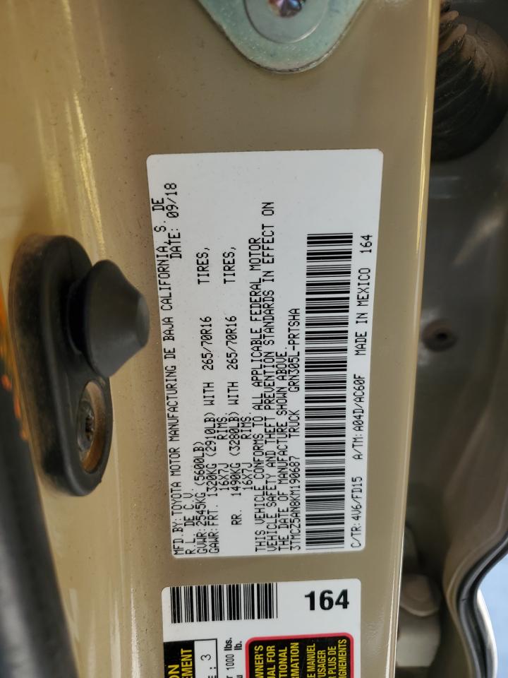 3TMCZ5AN8KM190687 TOYOTA TACOMA 2019