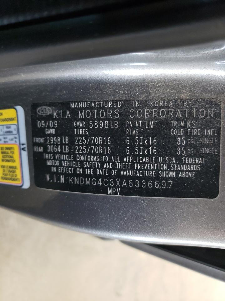 2010 Kia Sedona Lx VIN: KNDMG4C3XA6336697 Lot: 59713795