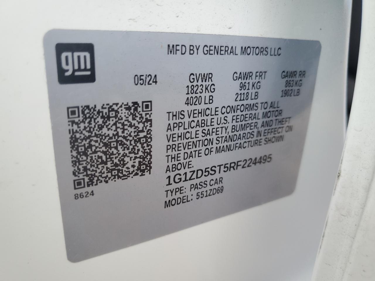 1G1ZD5ST5RF224495 CHEVROLET MALIBU 2024
