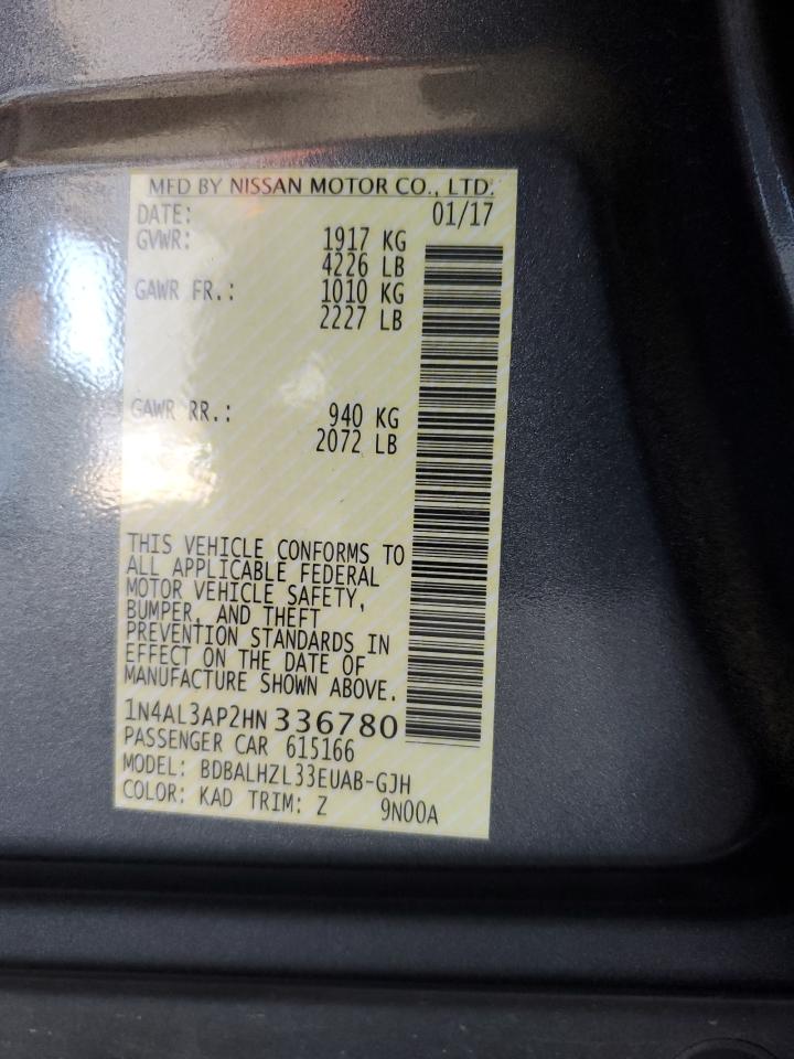 1N4AL3AP2HN336780 NISSAN ALTIMA 2017