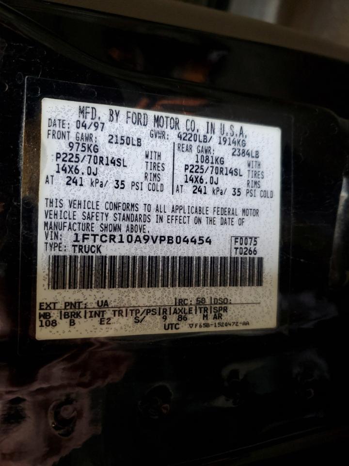 1997 Ford Ranger VIN: 1FTCR10A9VPB04454 Lot: 60277185