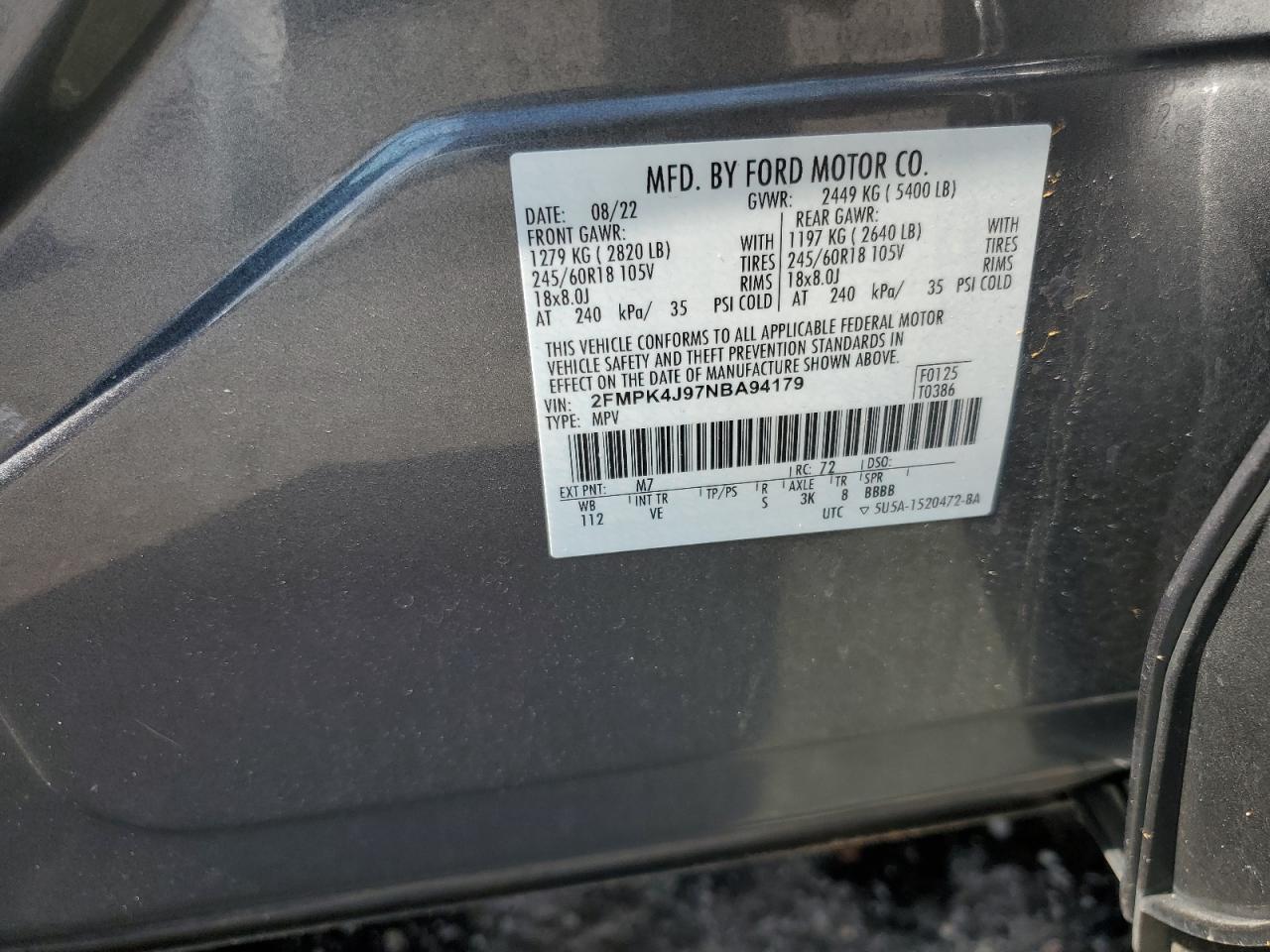 2FMPK4J97NBA94179 FORD EDGE 2017