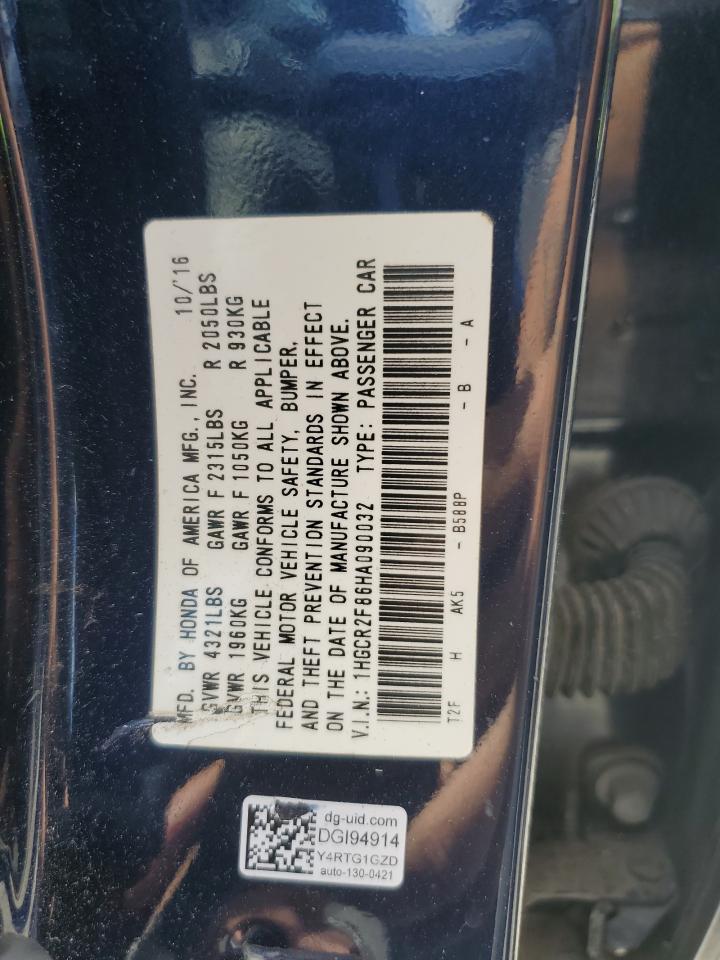 1HGCR2F86HA090032 HONDA ACCORD 2017
