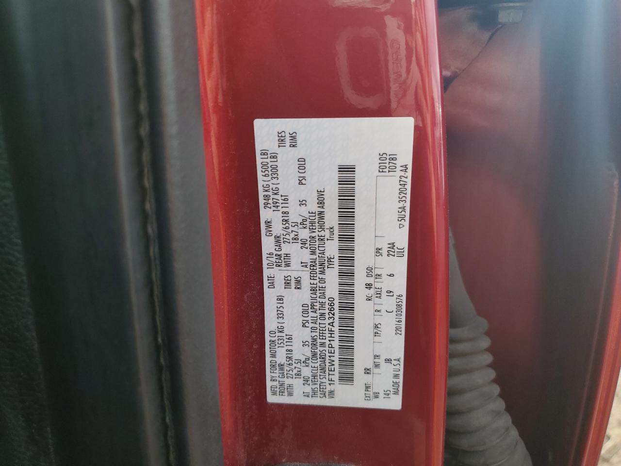 1FTEW1EP1HFA32660 FORD F-150 2017