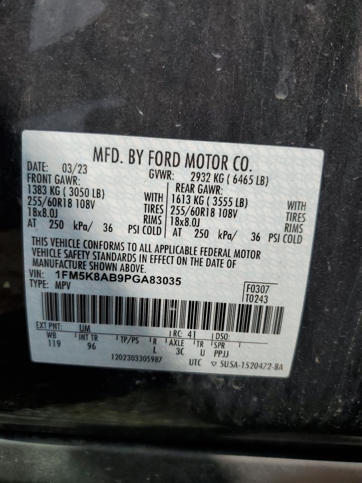 1FM5K8AB9PGA83035 FORD EXPLORER 2023