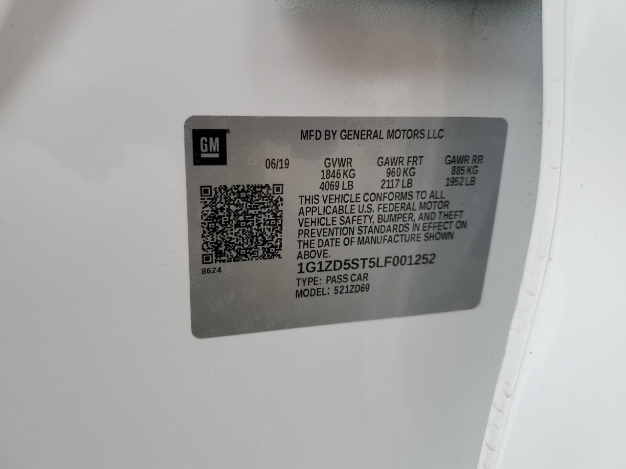 1G1ZD5ST5LF001252 CHEVROLET MALIBU 2020
