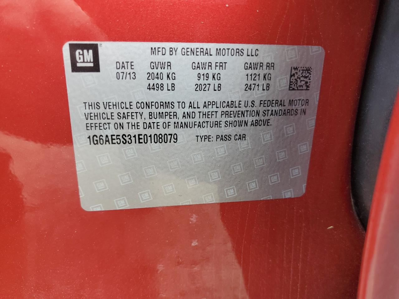 2014 Cadillac Ats Premium VIN: 1G6AE5S31E0108079 Lot: 61368315
