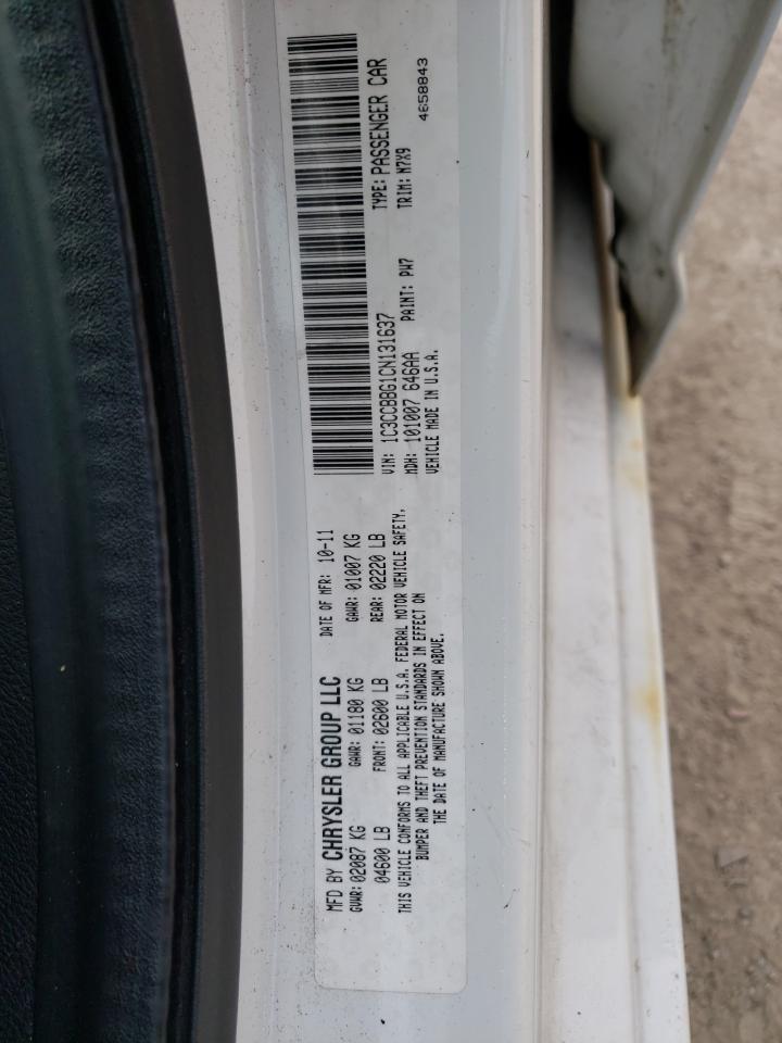 2012 Chrysler 200 Touring VIN: 1C3CCBBG1CN131637 Lot: 60828415