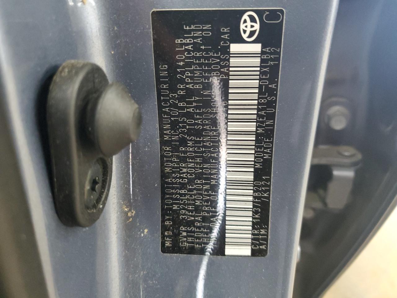 5YFB4MDE9RP095946 TOYOTA COROLLA 2024