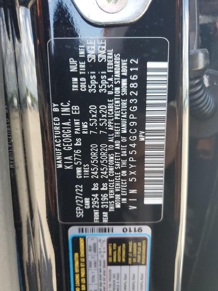 2023 Kia Telluride Sx VIN: 5XYP54GC9PG328612 Lot: 62282635