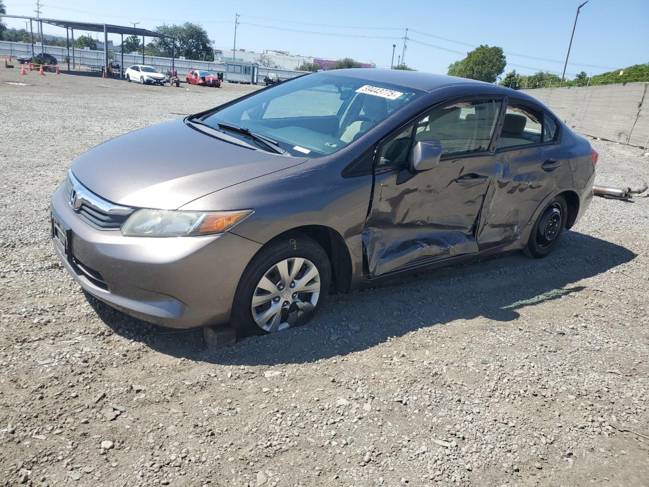2012 Honda Civic Lx за продажба в San Diego, CA - Side