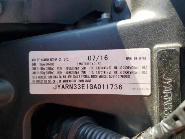  YAMAHA FZ-07/09 2016 Сірий