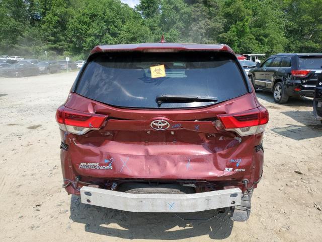  TOYOTA HIGHLANDER 2017 Бургунди