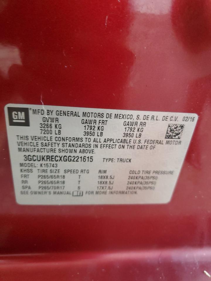 3GCUKRECXGG221615 CHEVROLET ALL Models 2016