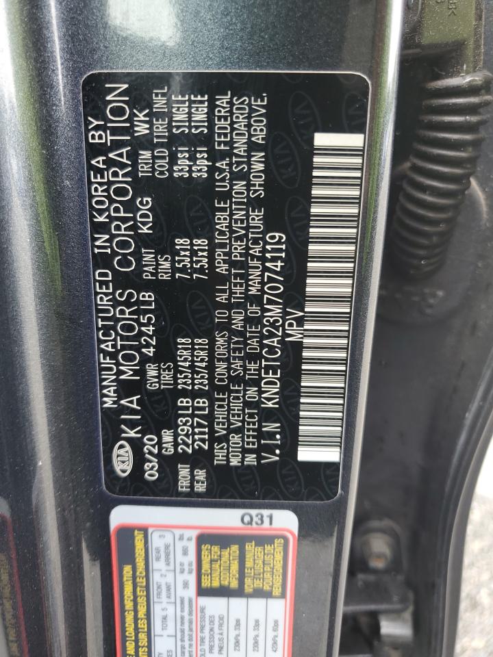 2021 Kia Seltos Sx VIN: KNDETCA23M7074119 Lot: 61405685