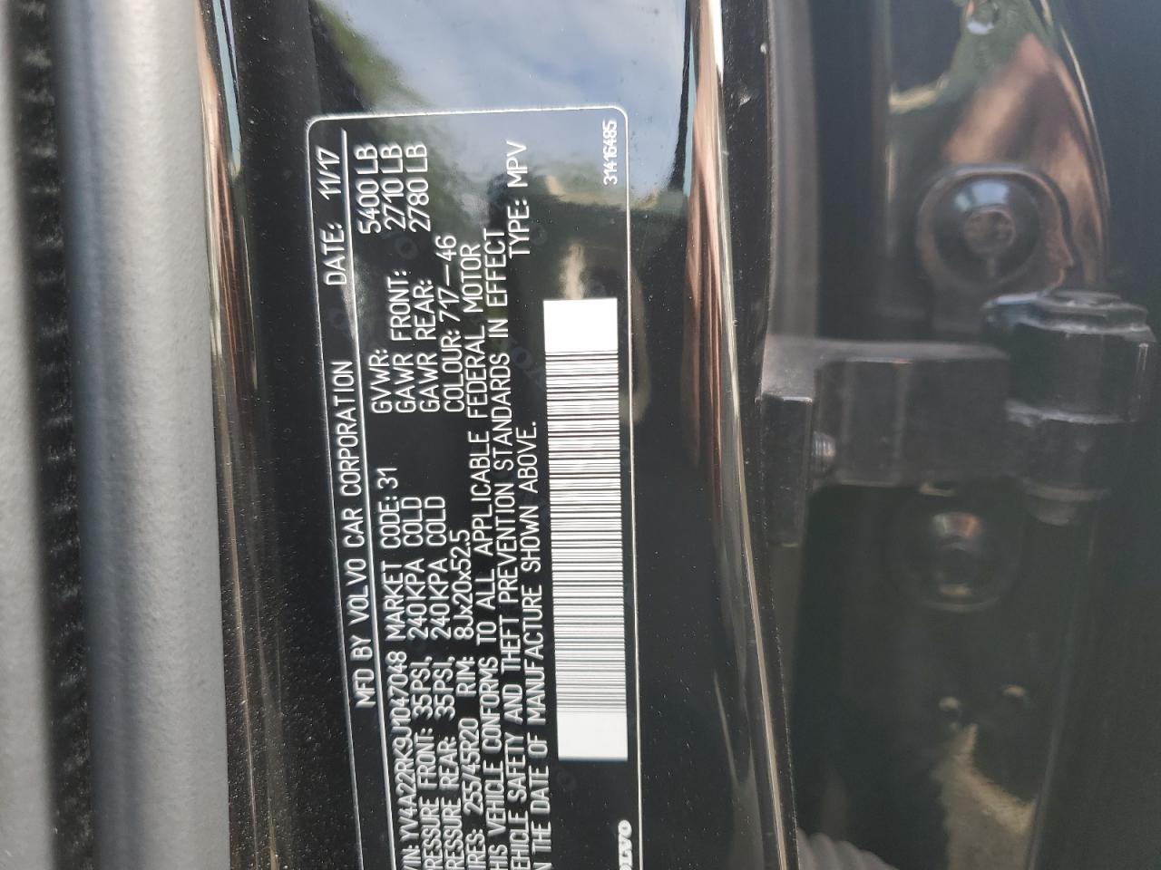 2018 Volvo Xc60 T6 Momentum VIN: YV4A22RK9J1047048 Lot: 62816275