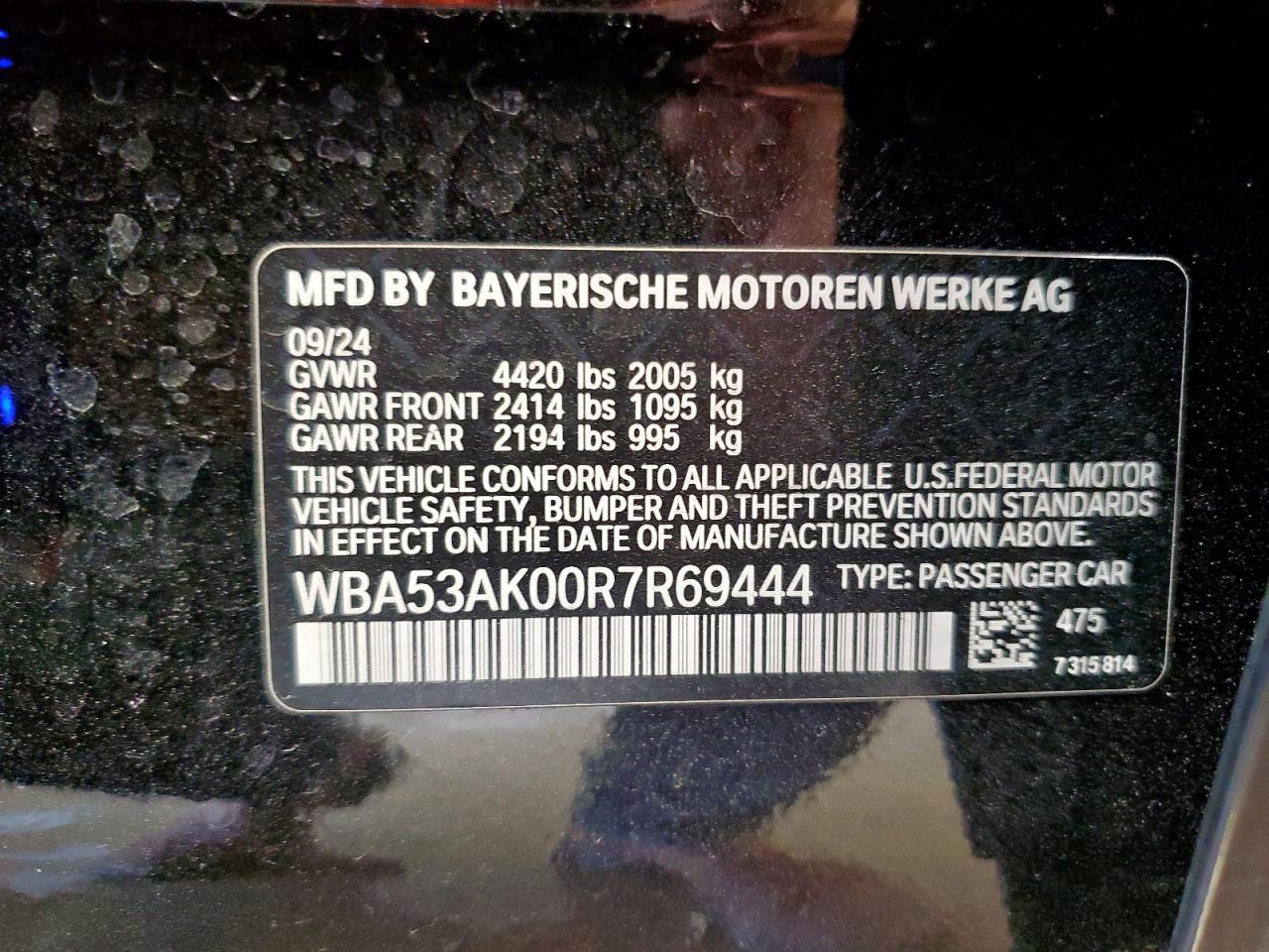 2024 BMW 228I VIN: WBA53AK00R7R69444 Lot: 61591075